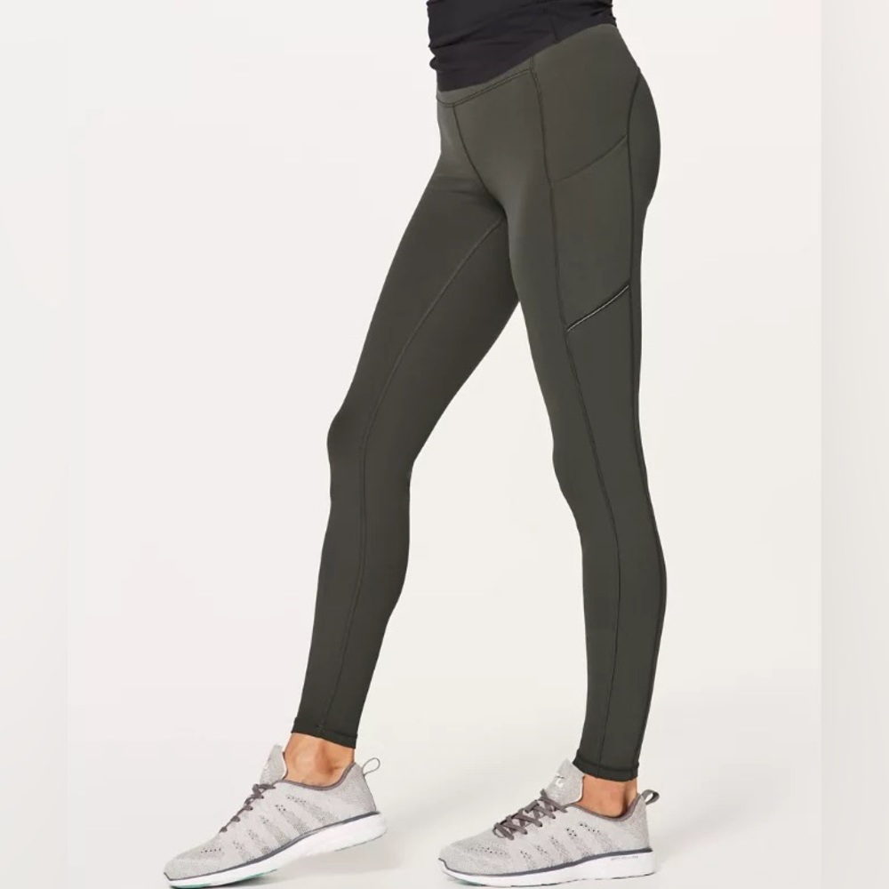 Lululemon Speed Tight Dark Olive Green